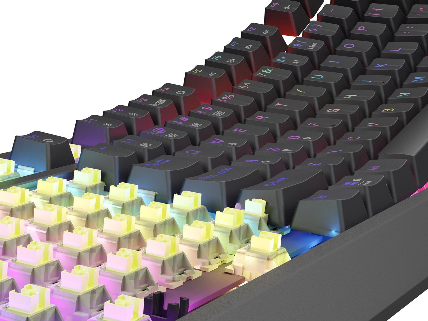 GENESIS herná klávesnica THOR 230/ TKL/ RGB/ Outemu Silent Lemon/ Bezdrôtová USB + Bluetooth/ US layout/ Č 