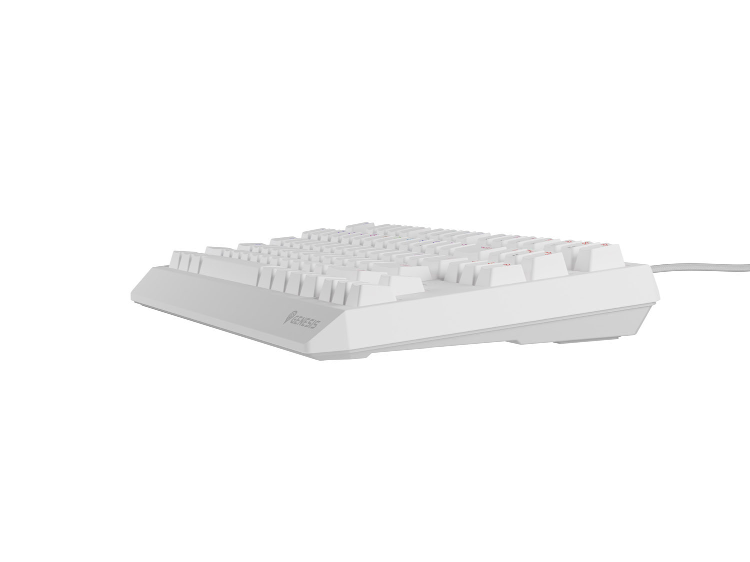GENESIS herná klávesnica THOR 230/ TKL/ RGB/ Outemu Red/ Bezdrôtová USB + Bluetooth/ US layout/ Biela 