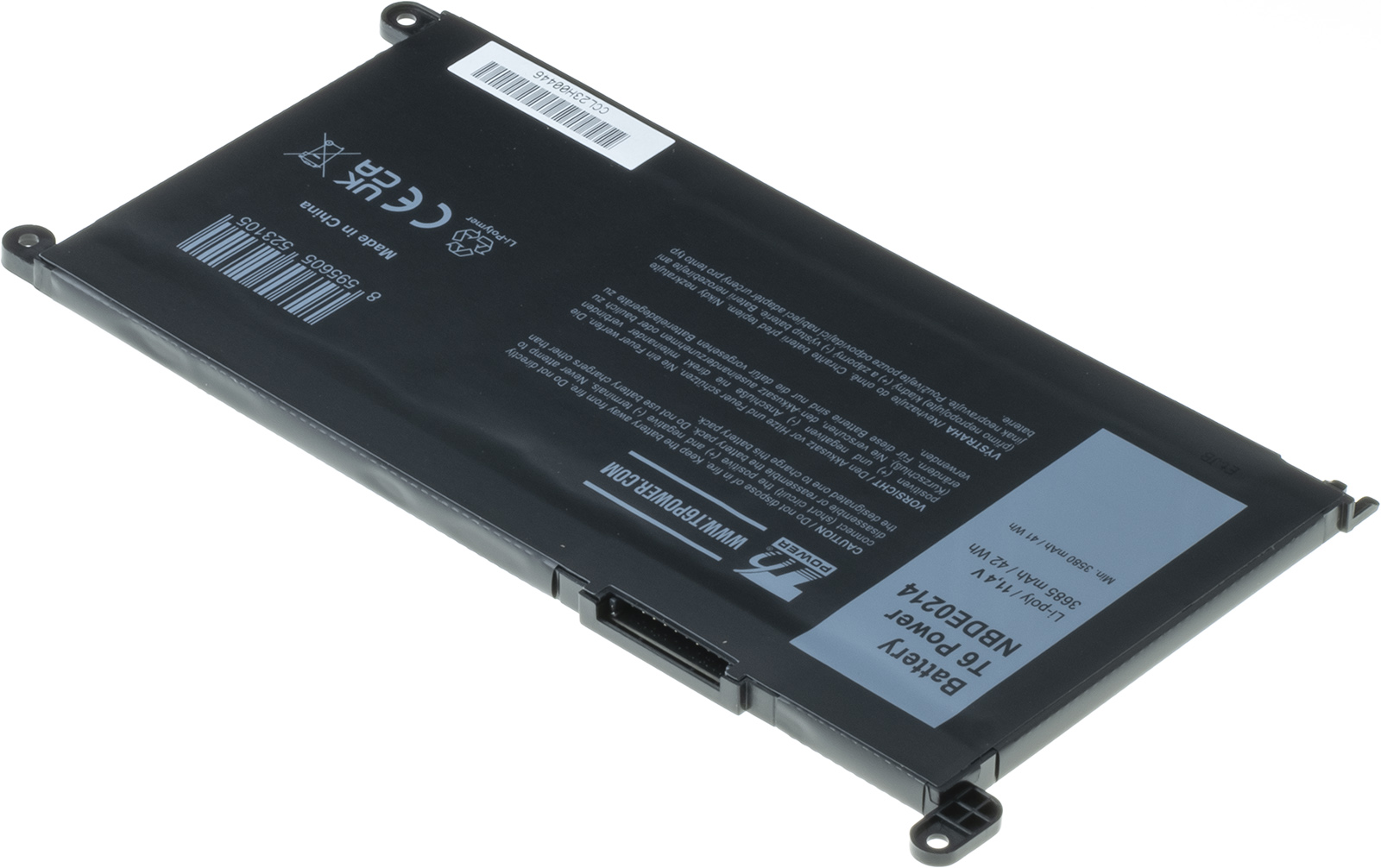 Batéria T6 Power Dell Insprion 3581, 3582, 3584, 5584, Vostro 5581, 3685mAh, 42Wh, 3cell, Li-poly 
