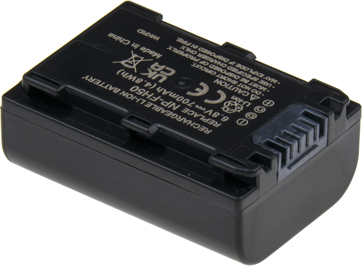 Batéria T6 Power Sony NP-FH50, NP-FH40, NP-FH30, 700mAh, 4, 7Wh, sivá 