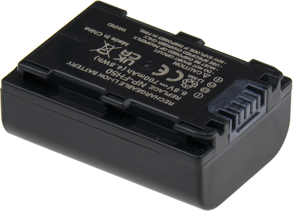 Batéria T6 Power Sony NP-FH50, NP-FH40, NP-FH30, 700mAh, 4, 7Wh, sivá 