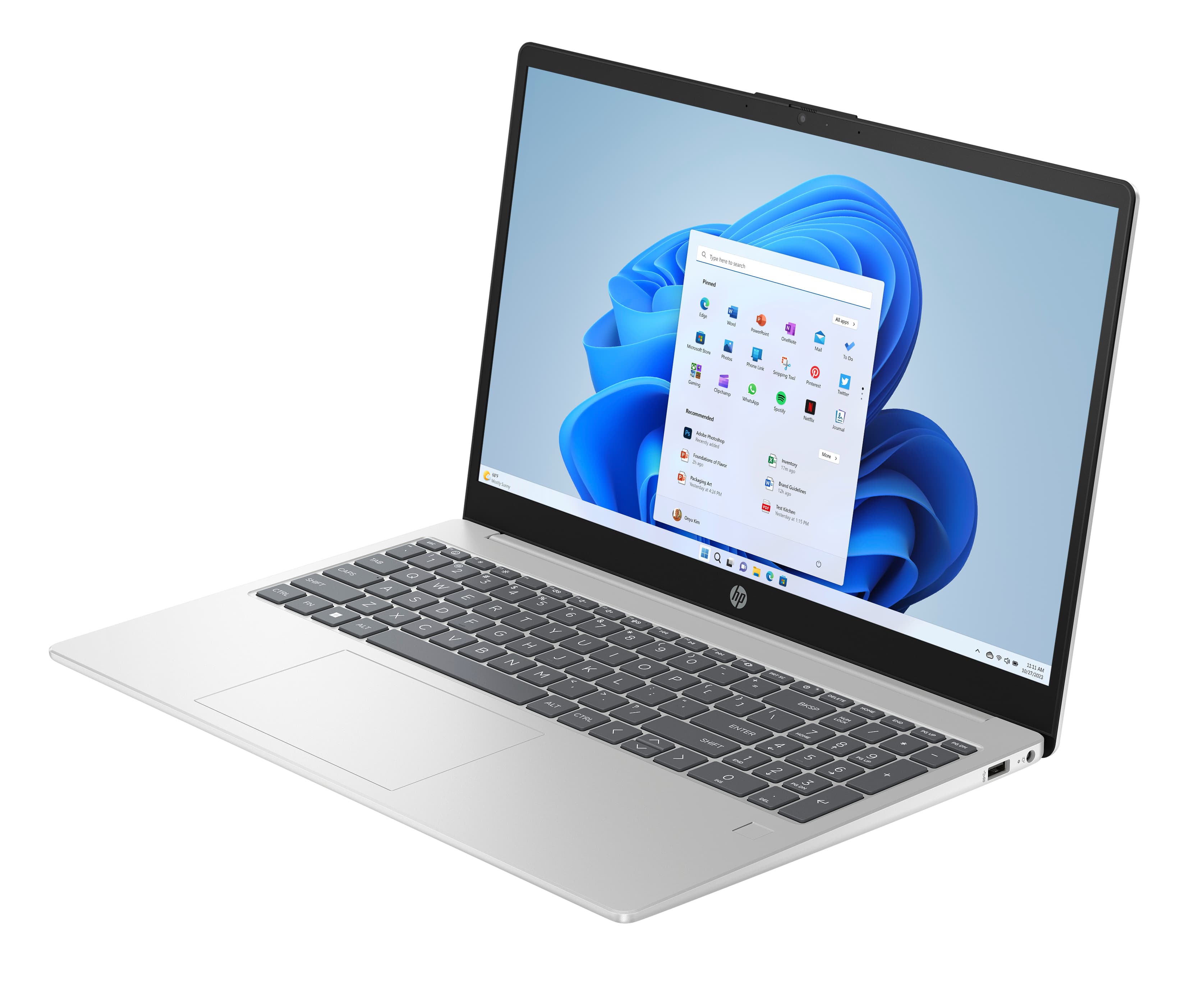 HP 15/ 15-fd1027nc/ 3-100U/ 15, 6"/ FHD/ 16GB/ 512GB SSD/ UHD/ W11H/ Silver/ 2R 