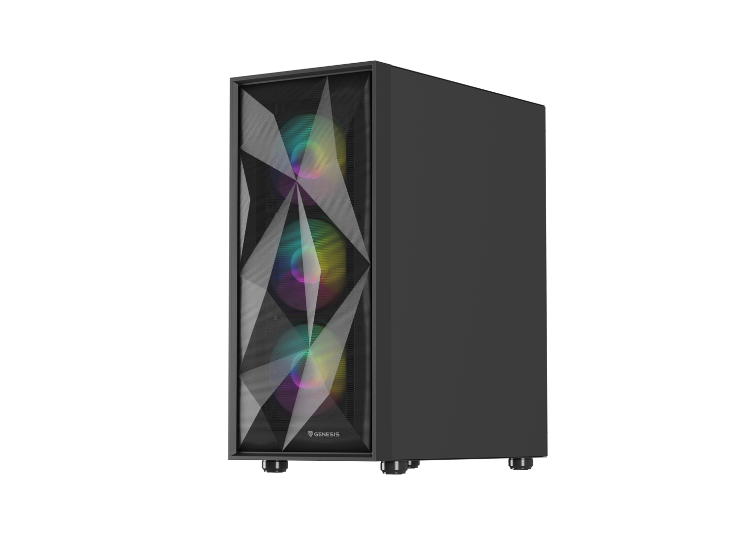 Počítačová skriňa Genesis DIAXID 605 ARGB/ Midi Tower/ Transpar./ Čierna 