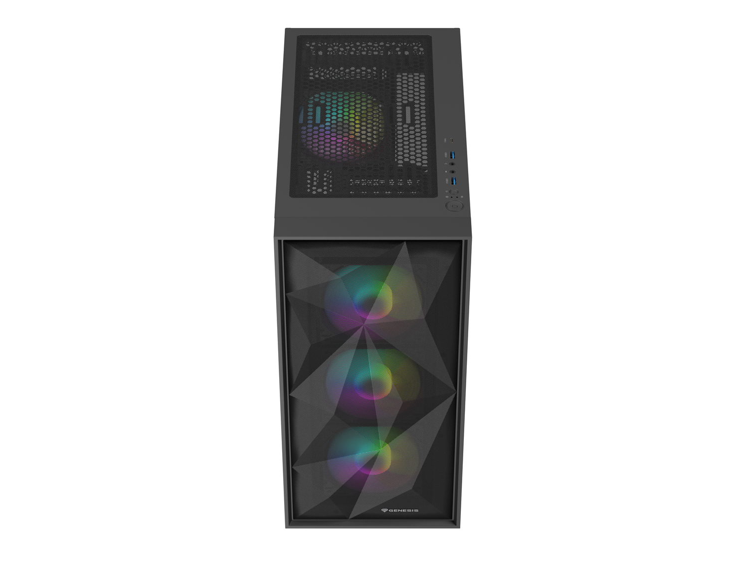 Počítačová skriňa Genesis DIAXID 605 ARGB/ Midi Tower/ Transpar./ Čierna 