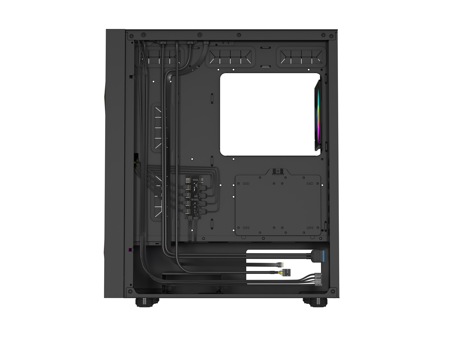 Počítačová skriňa Genesis DIAXID 605 ARGB/ Midi Tower/ Transpar./ Čierna 