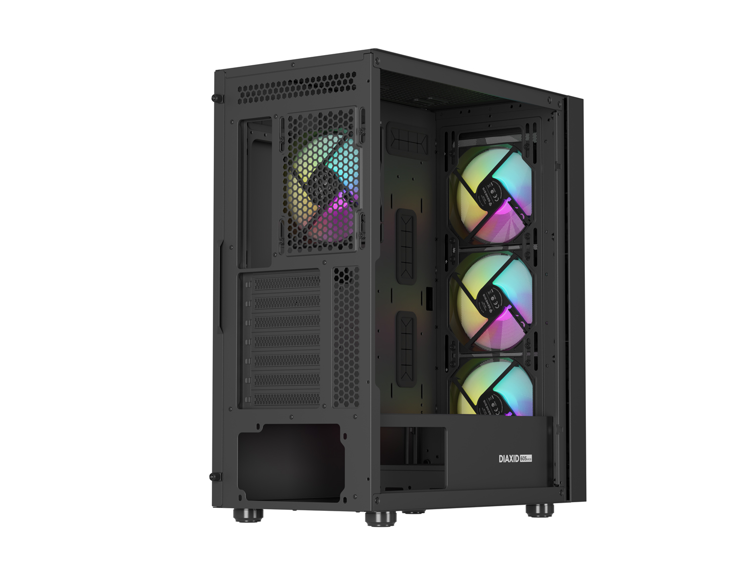 Počítačová skriňa Genesis DIAXID 605 ARGB/ Midi Tower/ Transpar./ Čierna 