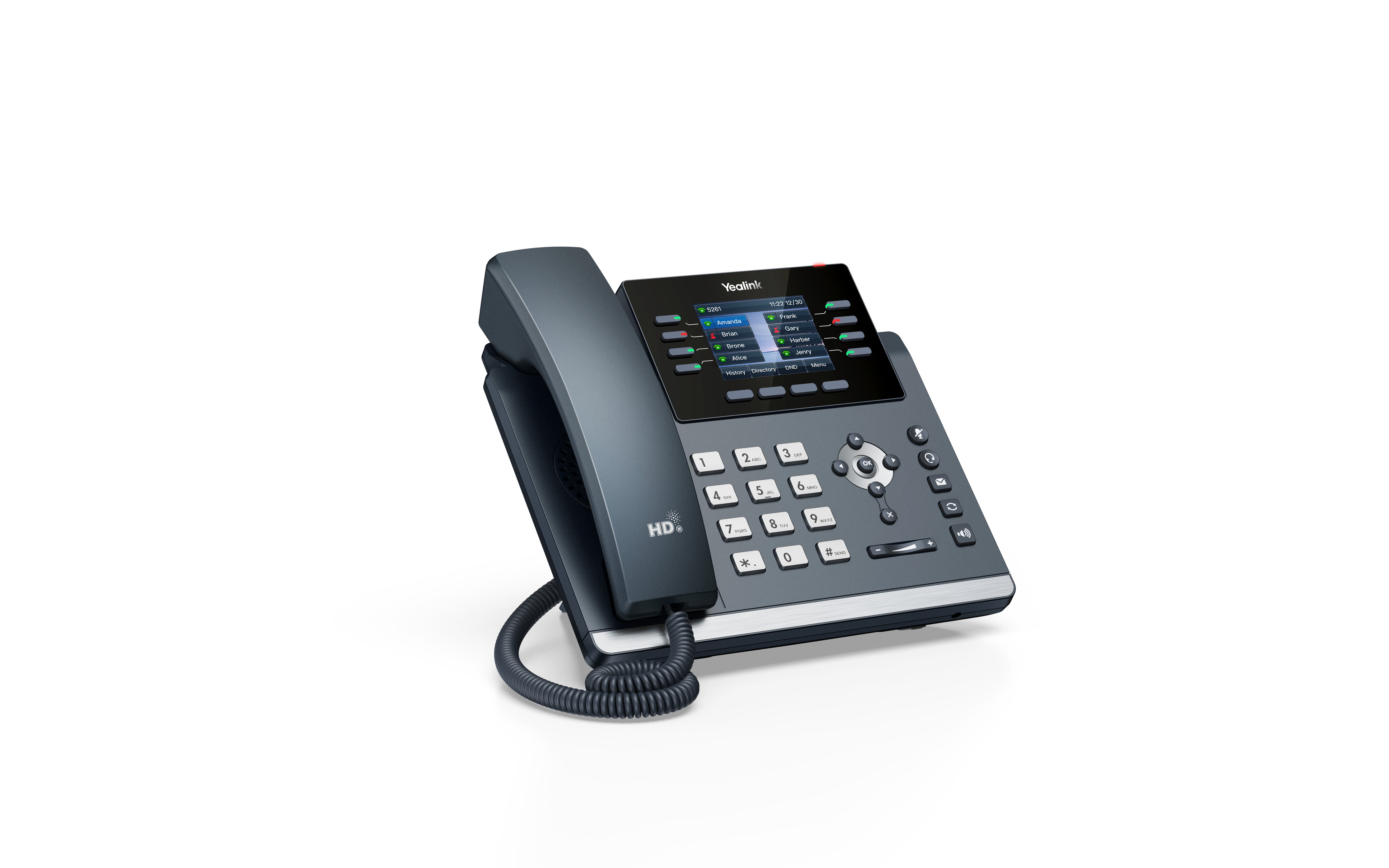 Yealink SIP-T44W SIP telefón, PoE, 2, 8" 320x240 LCD, 21 prog.tl., Wi-Fi, Bluetooth 