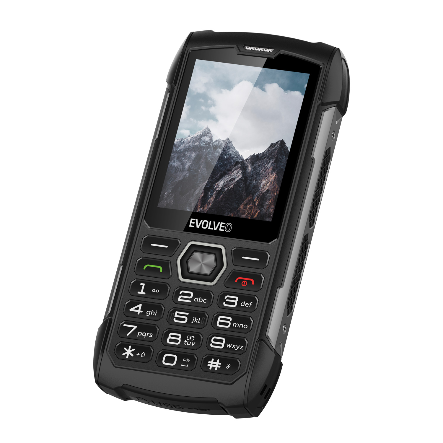 EVOLVEO StrongPhone H1, vodotesný odolný Dual SIM telefón, čierna-šedá 