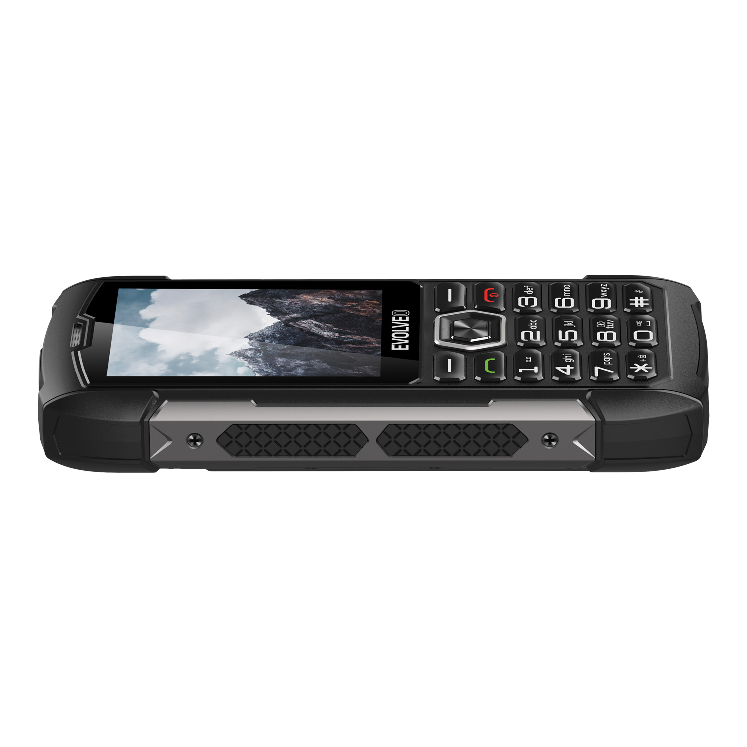 EVOLVEO StrongPhone H1, vodotesný odolný Dual SIM telefón, čierna-šedá 