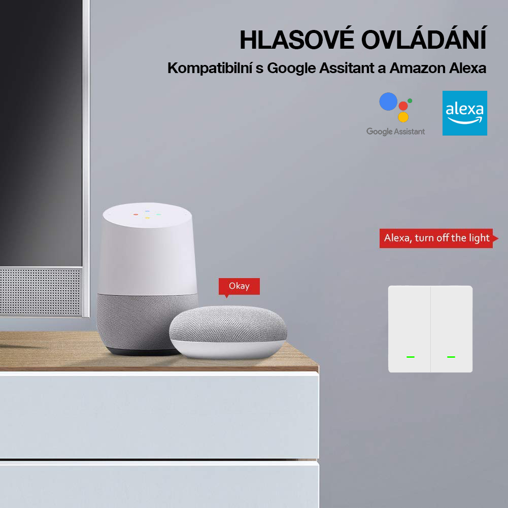 EVOLVEO WiFi Single Switch, šikovný vypínač 
