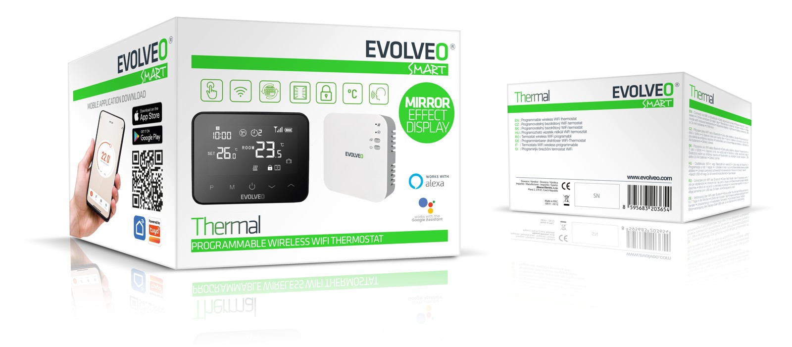 EVOLVEO Thermal, šikovný bezdrôtový programovateľný termostat 