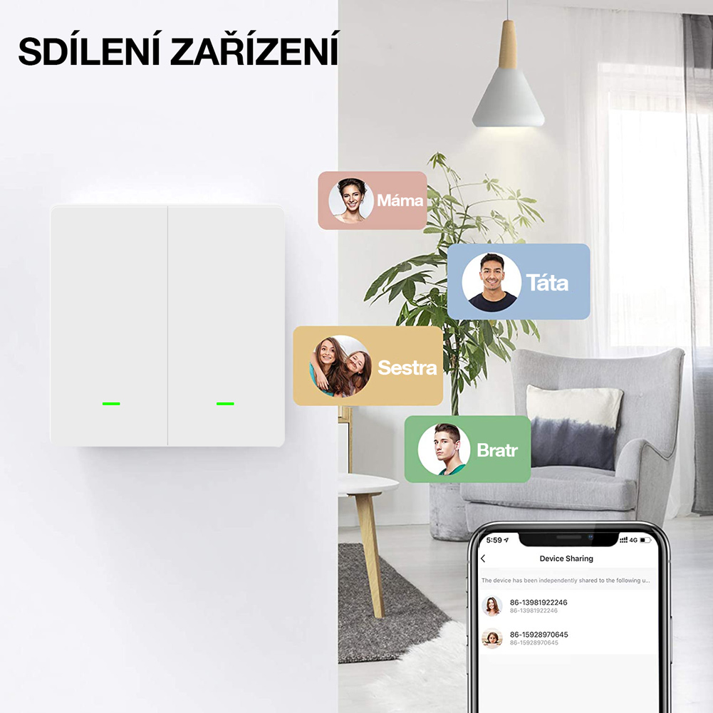 EVOLVEO WiFi Single Switch, šikovný vypínač 