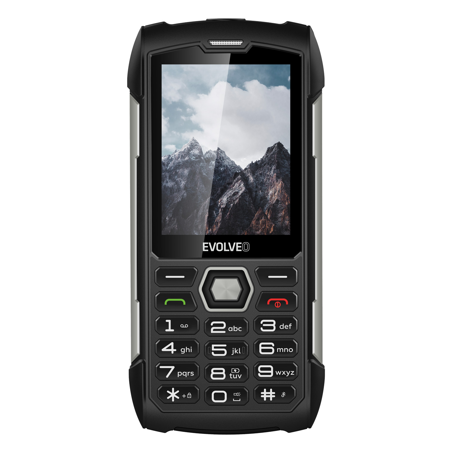 EVOLVEO StrongPhone H1, vodotesný odolný Dual SIM telefón, čierna-strieborná 