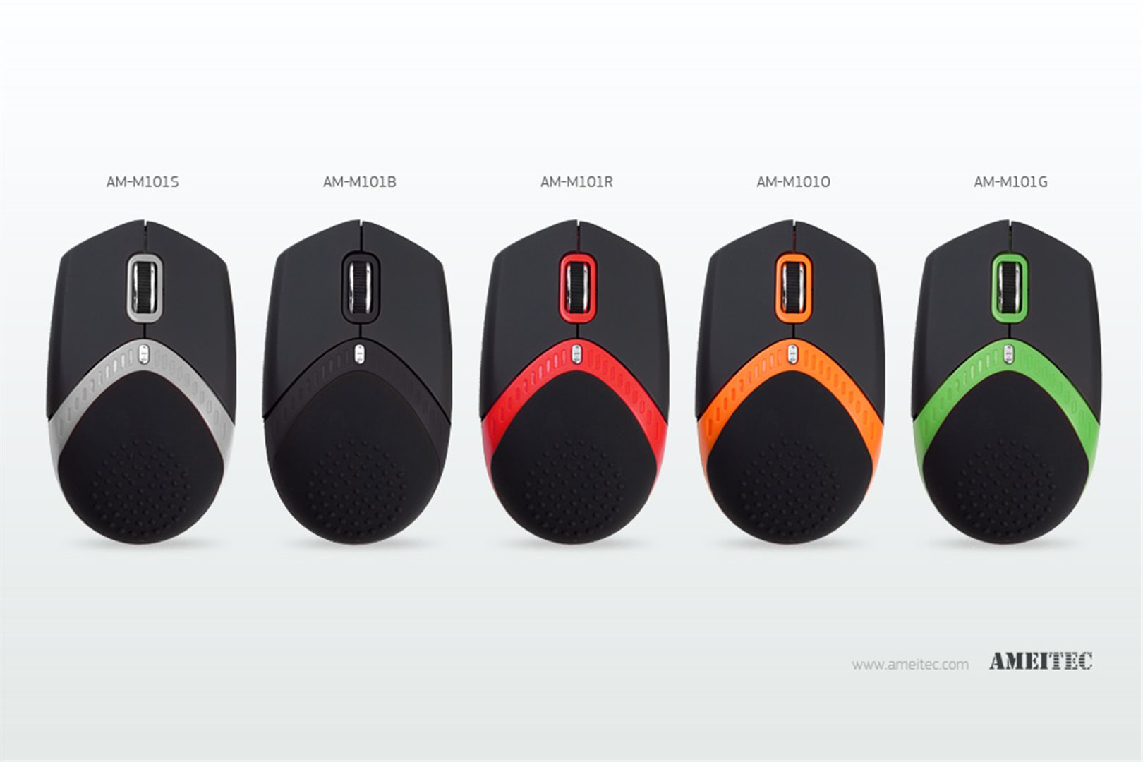AMEI Mouse AM-M101S ErgoMouse Silver 800/ 1600dpi 