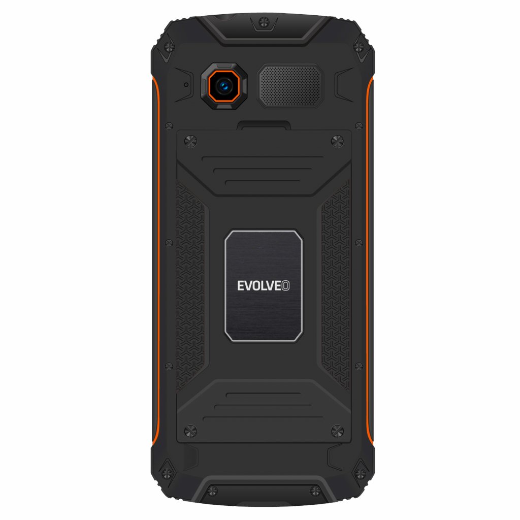 EVOLVEO StrongPhone Z6, vodotesný odolný Dual SIM telefón, čierno-oranžová 