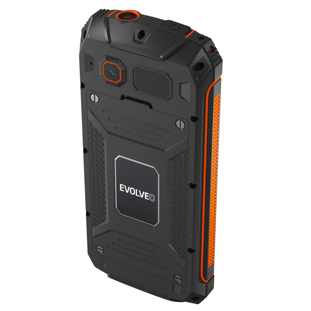 EVOLVEO StrongPhone Z6, vodotesný odolný Dual SIM telefón, čierno-oranžová 