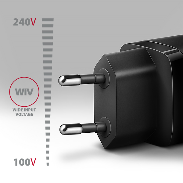 AXAGON ACU-PD30, Sil nabíjačka do siete 30W, 1x port USB-C, PD3.0/ PPS/ QC4+/ SFC/ AFC/ Apple, čierna 