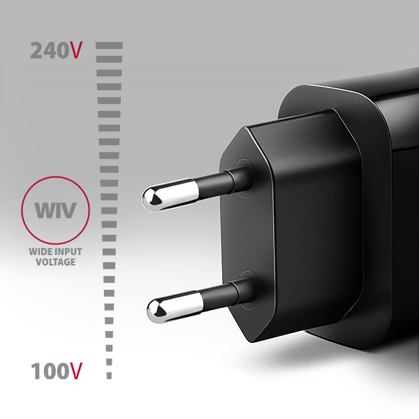 AXAGON ACU-QC18, nabíjačka do siete 18W, 1x port USB-A, QC3.0/ AFC/ Apple, čierna 