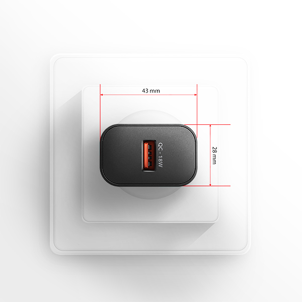 AXAGON ACU-QC18, nabíjačka do siete 18W, 1x port USB-A, QC3.0/ AFC/ Apple, čierna 