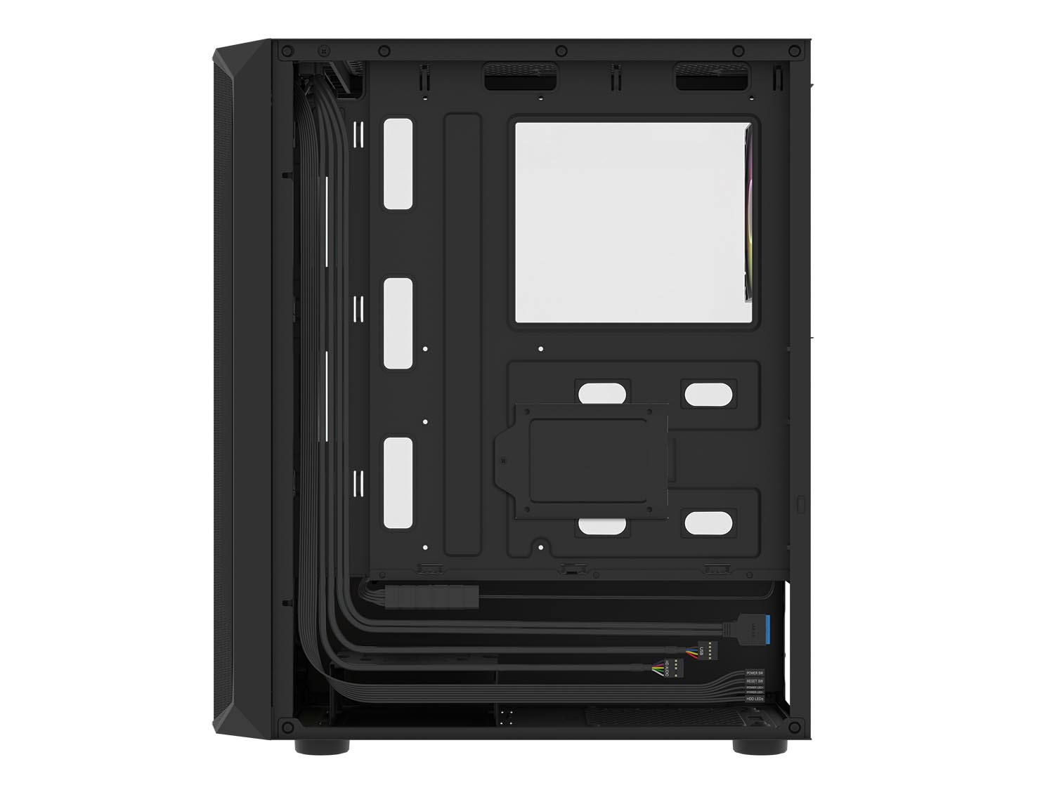 PC skriňa Fury SHOBO/ Midi Tower/ Transpar./ Čierna 