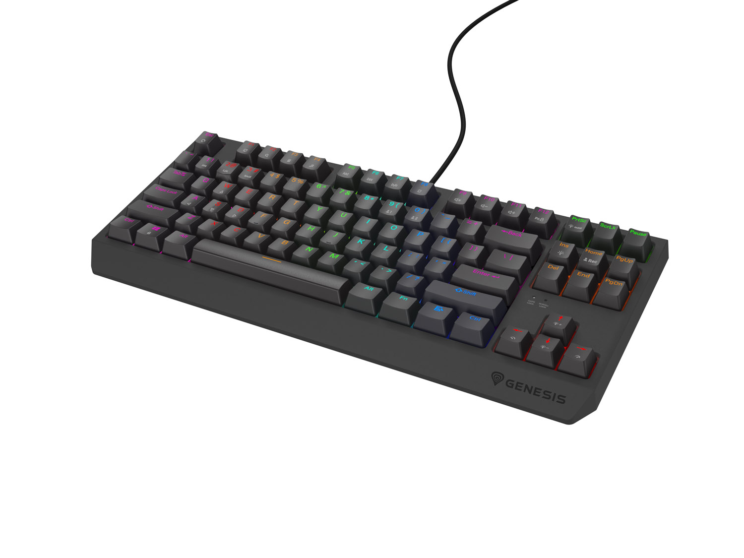 Genesis herná bezdrôtová klávesnica THOR 230 Lite/ Drôtová USB/ US layout/ Čierna 
