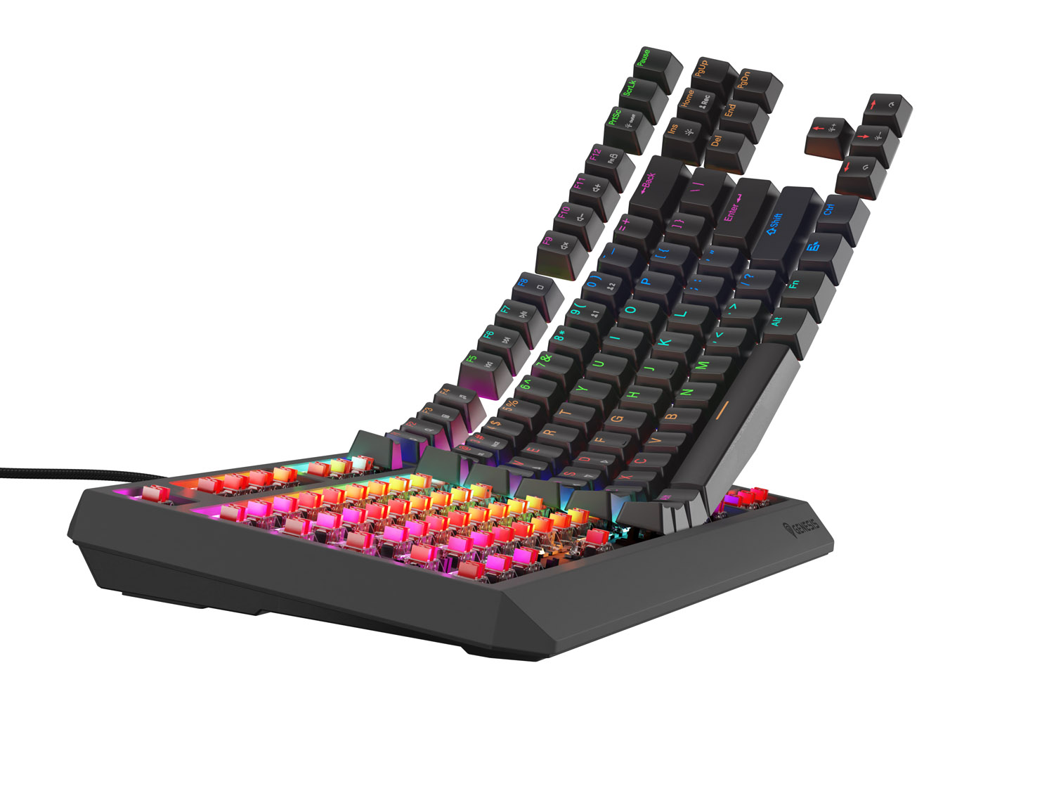 Genesis herná bezdrôtová klávesnica THOR 230 Lite/ Drôtová USB/ US layout/ Čierna 