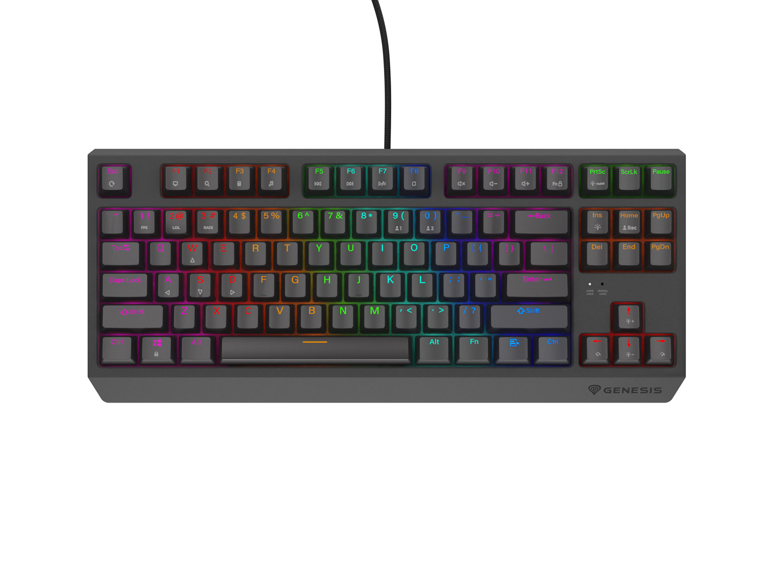 Genesis herná bezdrôtová klávesnica THOR 230 Lite/ Drôtová USB/ US layout/ Čierna