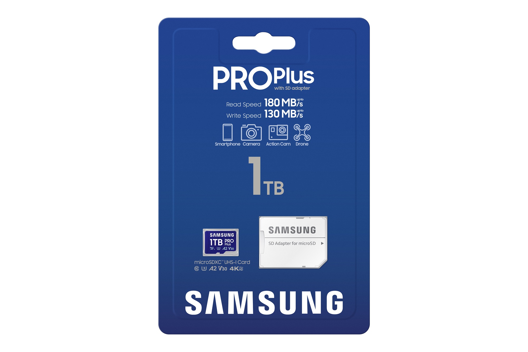 Samsung PRO Plus/ micro SDXC/ 1TB/ UHS-I U3 / Class 10/ + Adaptér/ Modrá 