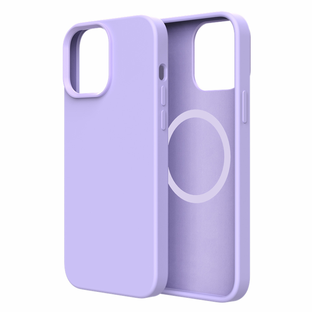 ER POWER Silikónový kryt CARNEVAL SNAP pre iPhone 14 Plus s MagSafe - svetlo fialová