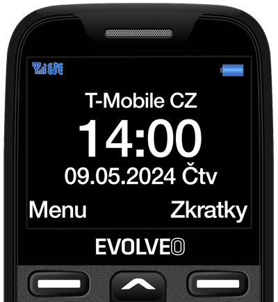EVOLVEO EasyPhone XR, mobilný telefón pre seniorov s nabíjacím stojanom, čierna 