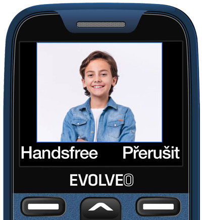 EVOLVEO EasyPhone XR, mobilný telefón pre seniorov s nabíjacím stojanom, modrá 