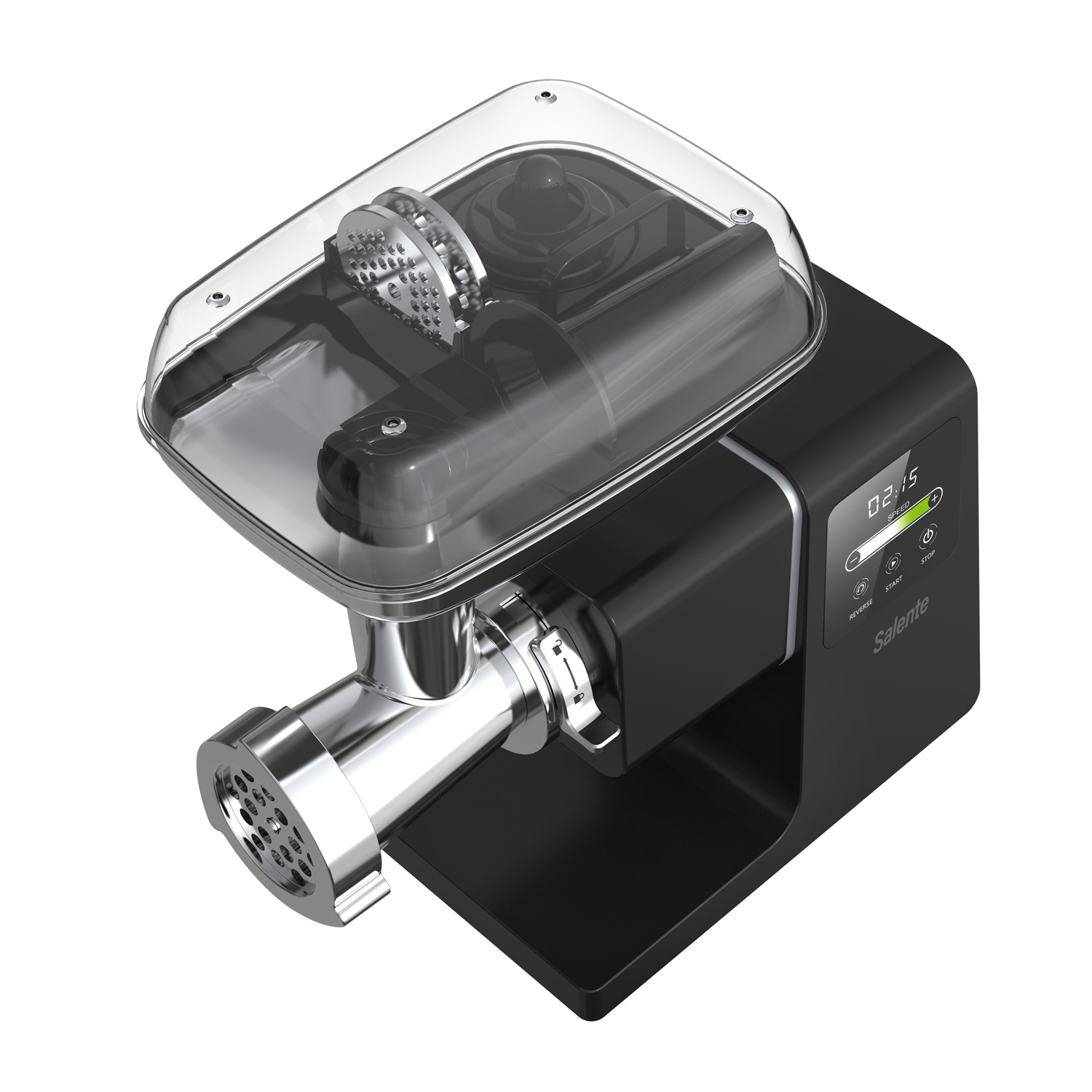 Salente MeatPlus mlynček na mäso s digitálnym dotykovým displejom, čierny 