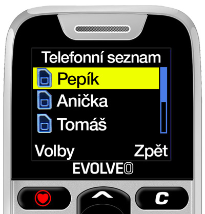 EVOLVEO EasyPhone, mobilný telefón pre seniorov s nabíjacím stojanom, biela 