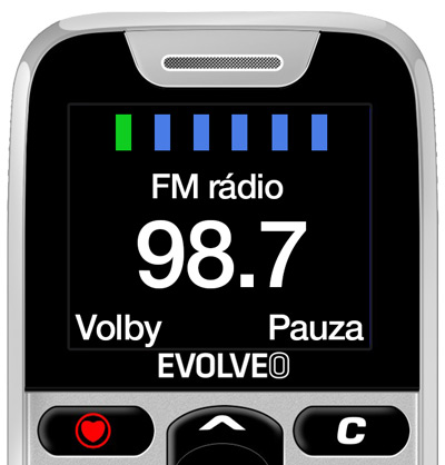EVOLVEO EasyPhone, mobilný telefón pre seniorov s nabíjacím stojanom, biela 