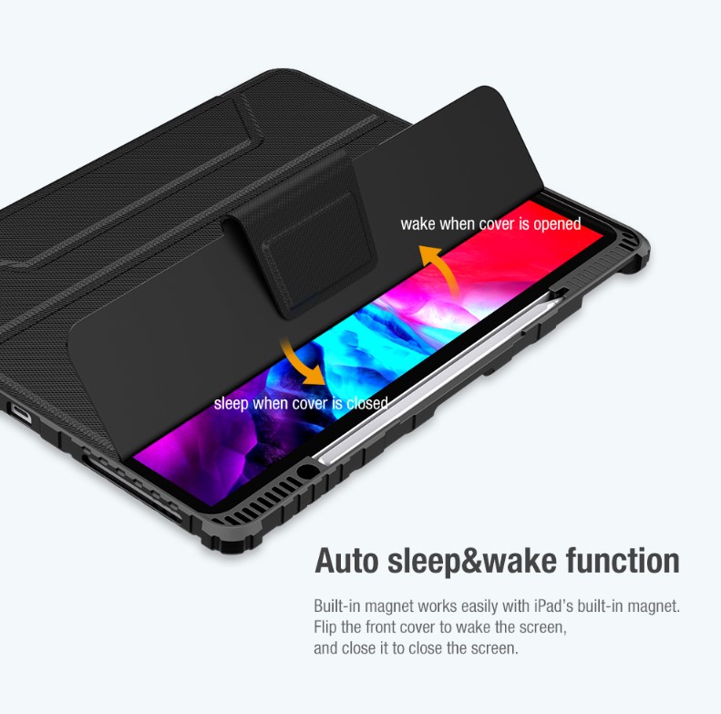 Nillkin Bumper PRO Protective Stand Case pre iPad Pro 12.9 2020/ 2021/ 2022/ Air 13 2024 Black 