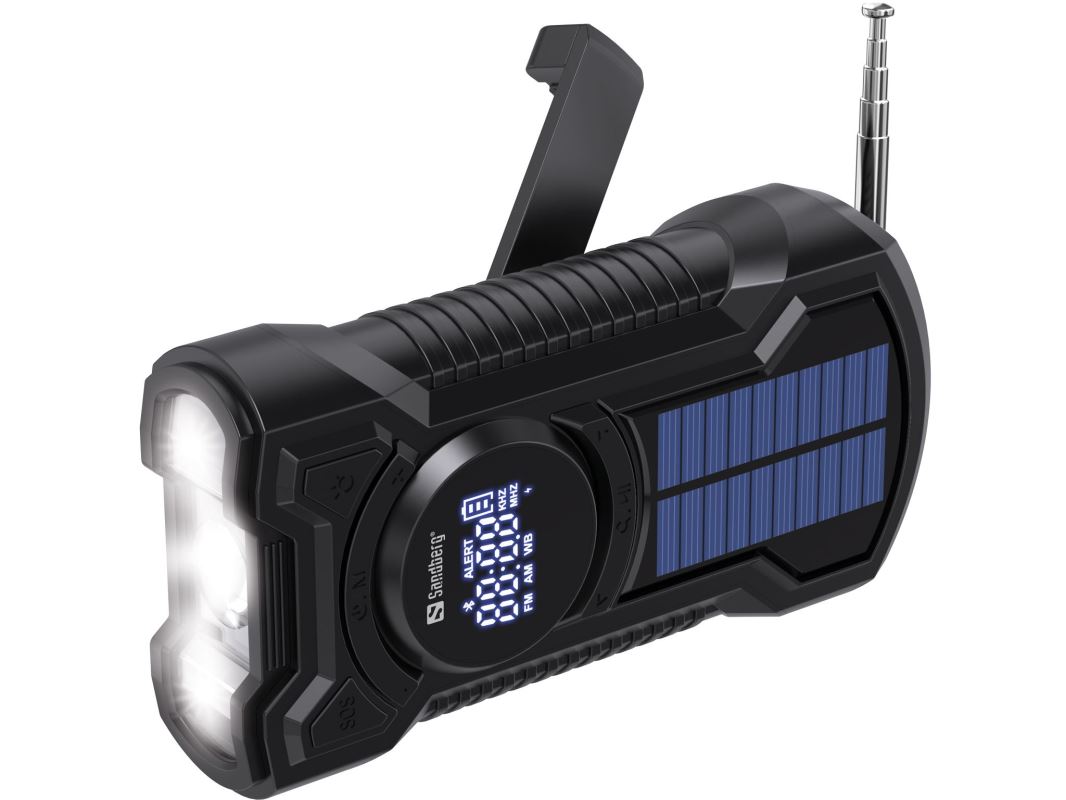 Sandberg Surviovor All-in-1 5000 mAh, FM/ AM rádio s ďalšími funkciami, čierna 