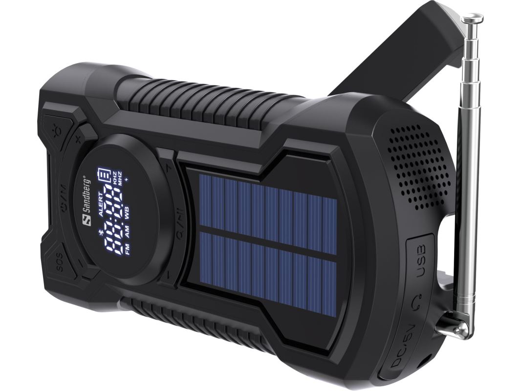 Sandberg Surviovor All-in-1 5000 mAh, FM/ AM rádio s ďalšími funkciami, čierna 