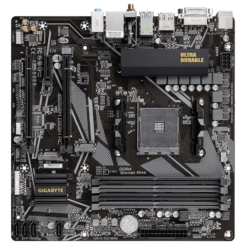 GIGABYTE B550M DS3H AC/ AM4/ mATX 