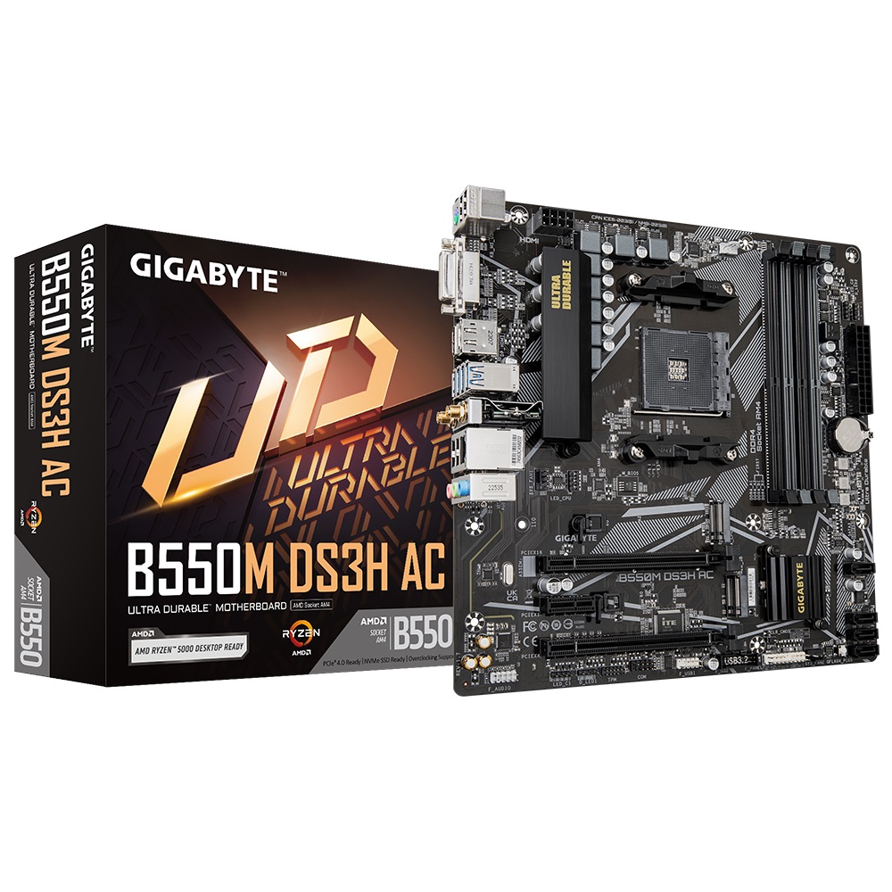 GIGABYTE B550M DS3H AC/ AM4/ mATX 