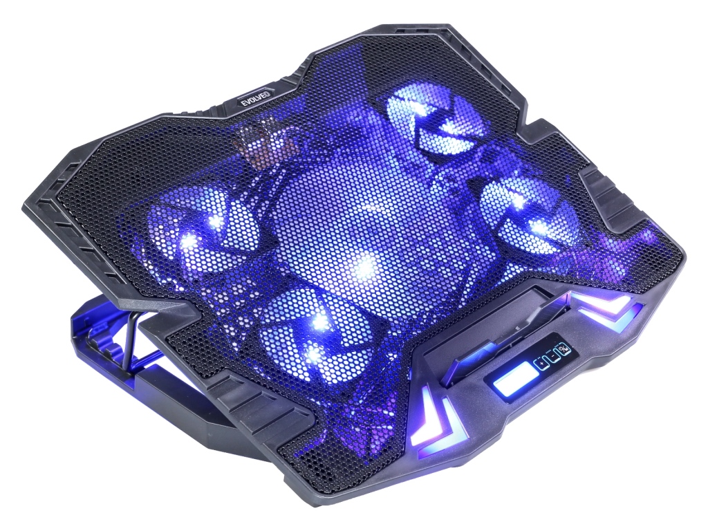 EVOLVEO Ania 5, chladiaca podložka pre notebook, 5x ventilátor, modré podsvietenie