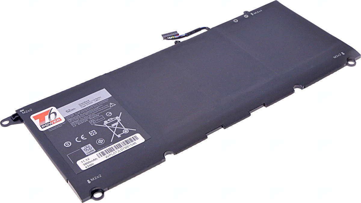 Batéria T6 Power pre Dell XPS 13 9343, XPS 13 9350, 7368mAh, 56Wh, 4cell, Li-pol