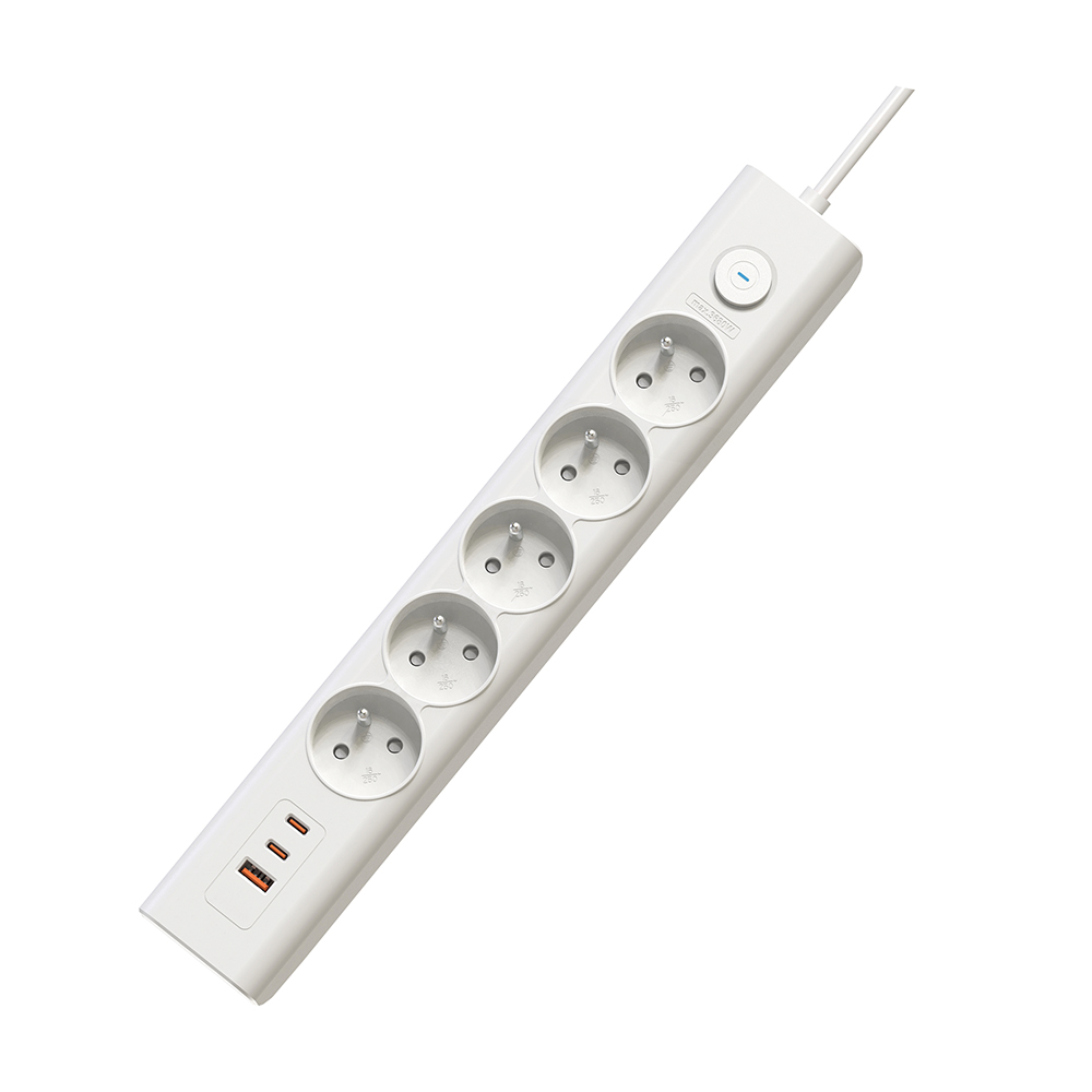 Predlžovacia zásuvka Viking YC53, biela 