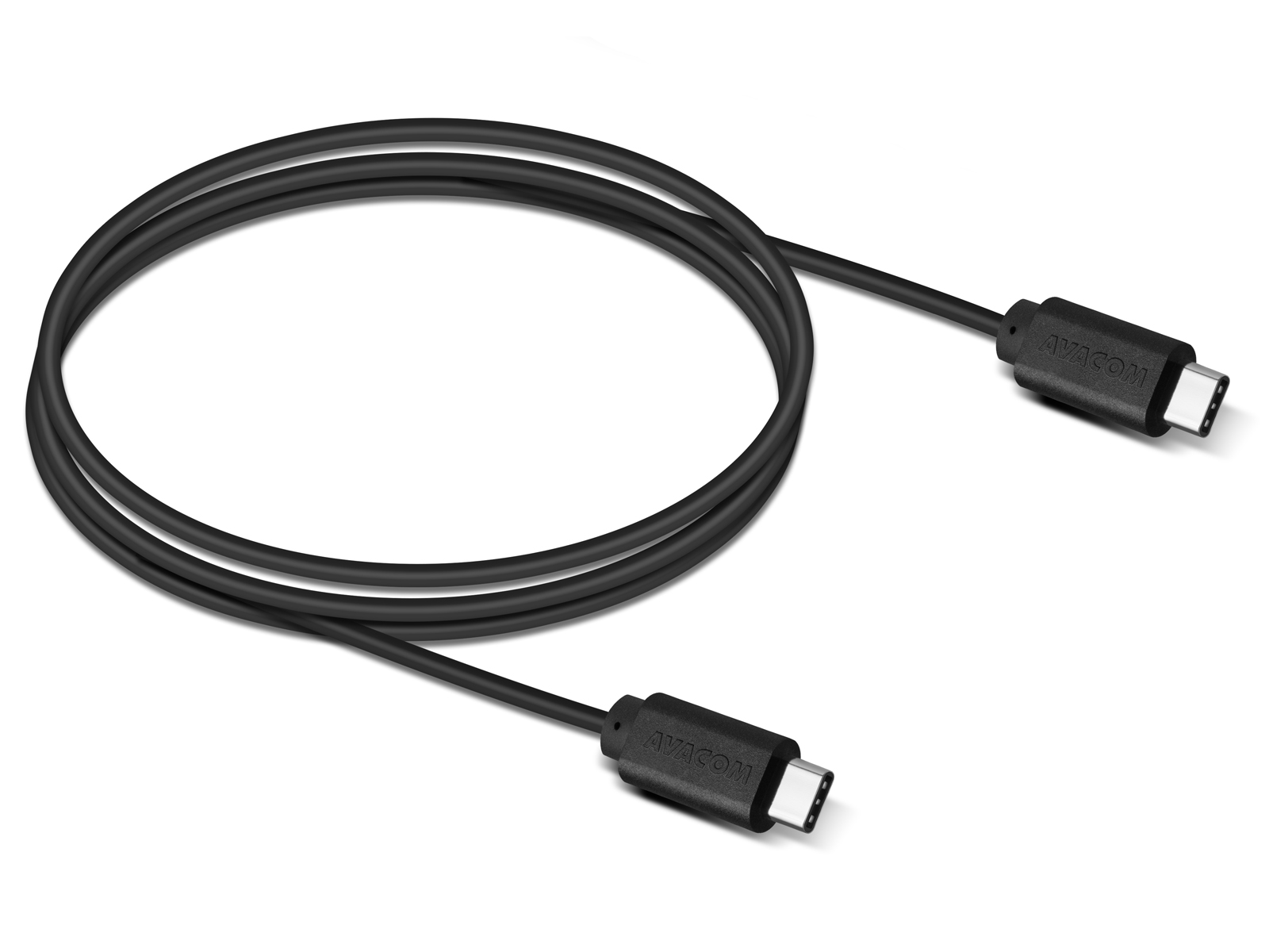 AVACOM dátový a nabíjací kábel USB Type-C - USB Type-C, 100cm, čierna 