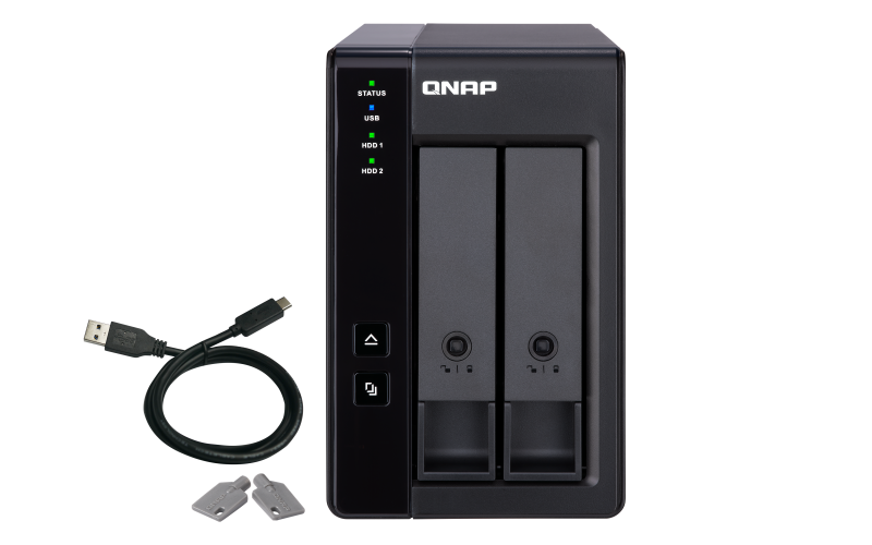 QNAP TR-002 rozšiřovací jednotka pro PC či QNAP NAS (2x SATA / 1x USB 3.1 typu C - Gen 2)