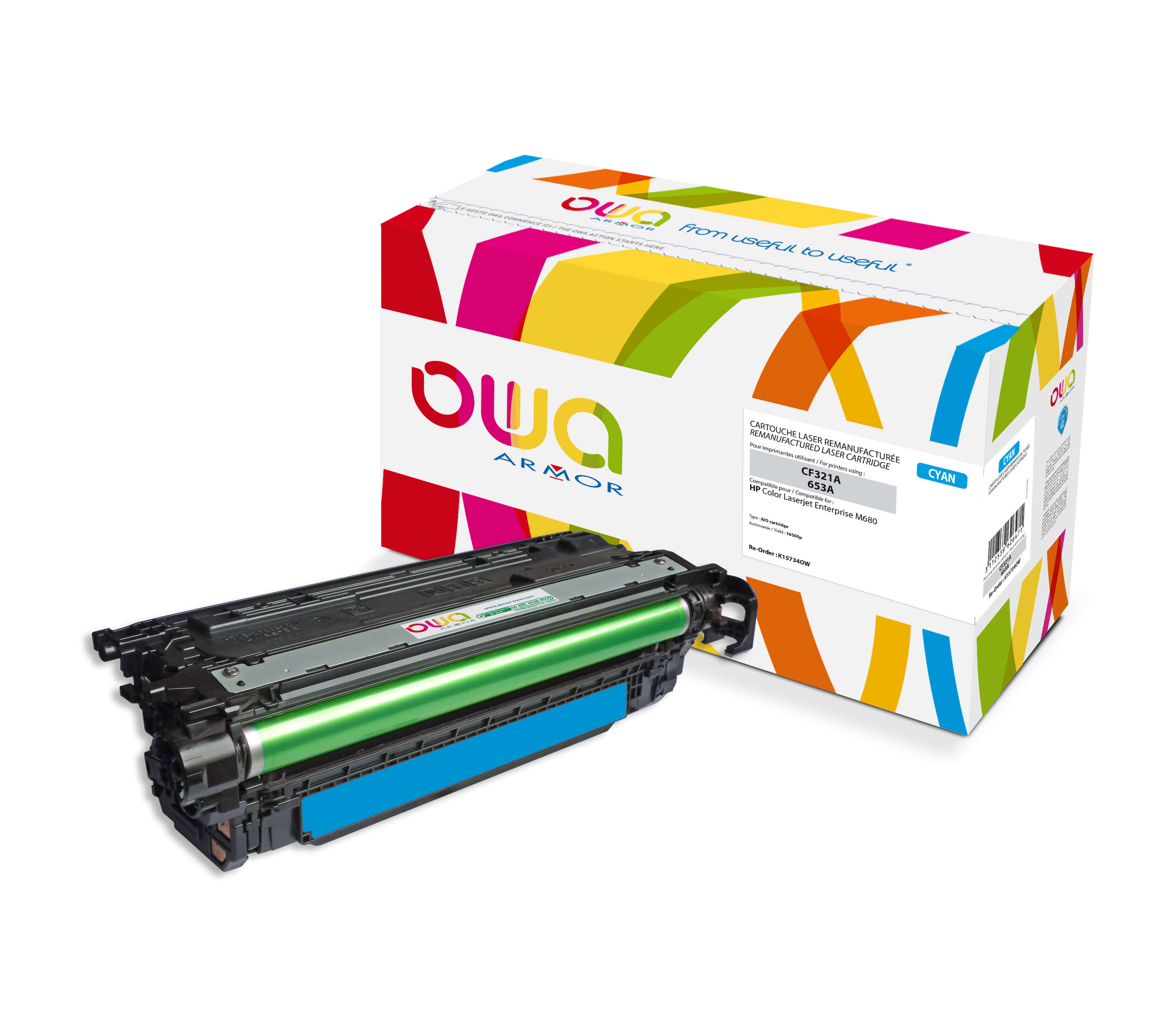 OWA Armor toner kompatibilní s HP CF321A, 16500st, modrá/ cyan