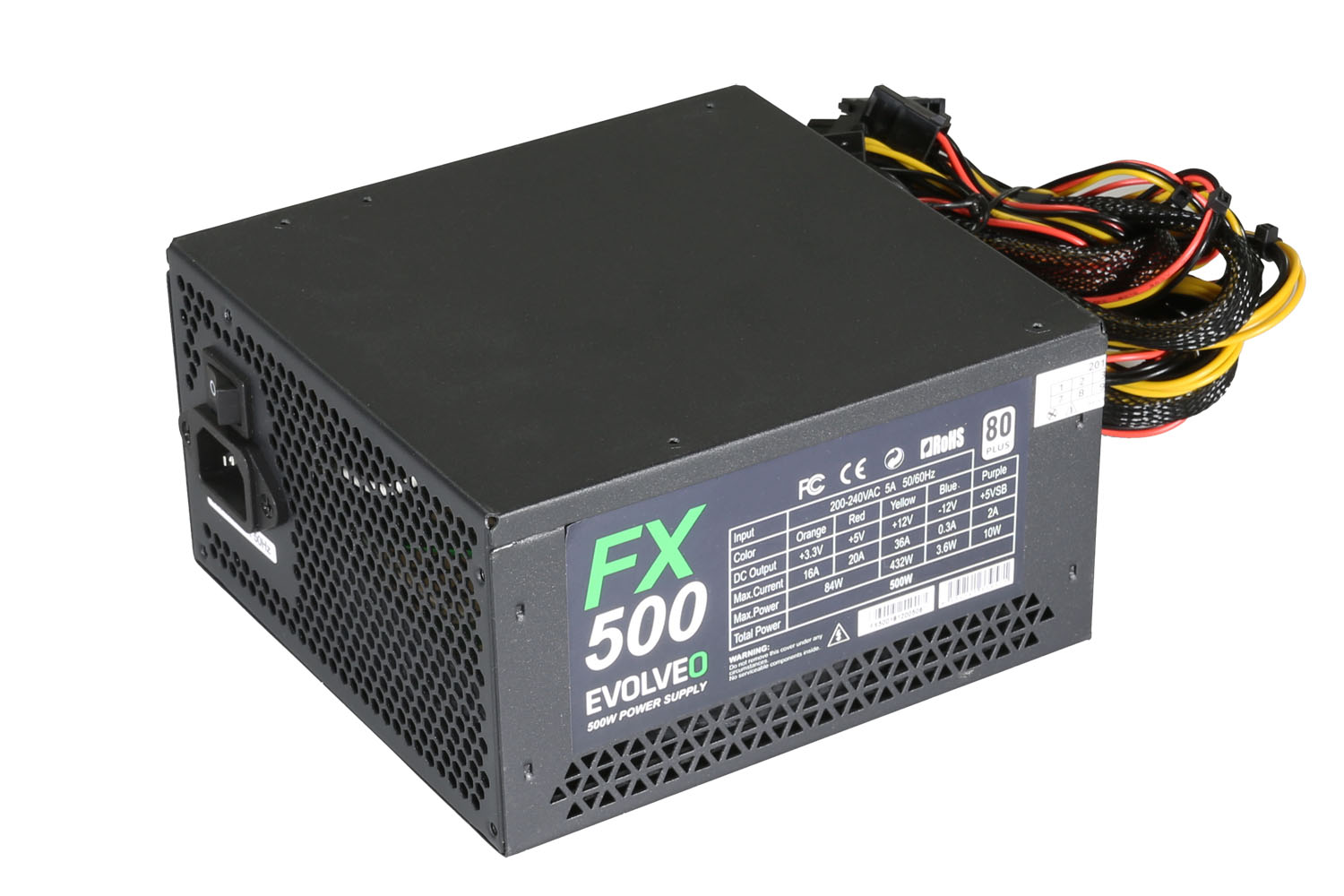 EVOLVEO FX 500/ 500W/ ATX/ 80PLUS 230V EU/ Bulk 