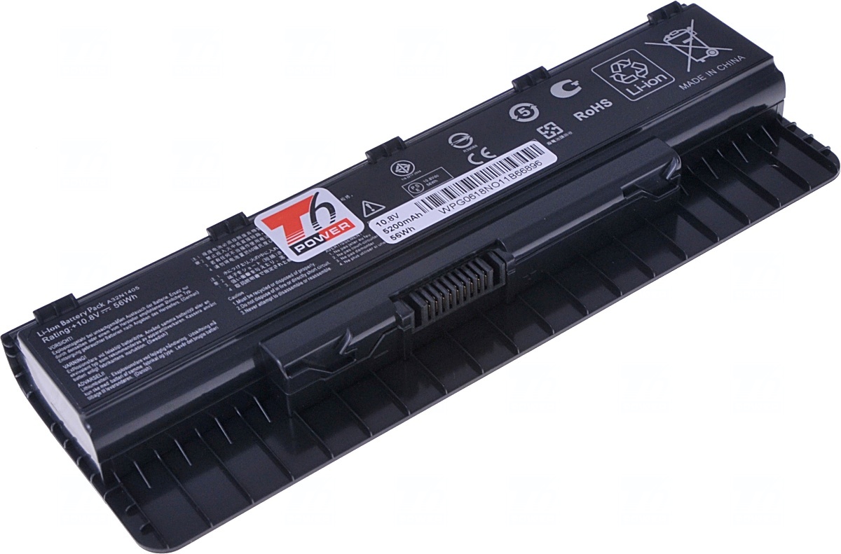 Batéria T6 Power Asus G741, G771, R555, R751, N551, N751, G551, GL551, 5200mAh, 58Wh, 6cell