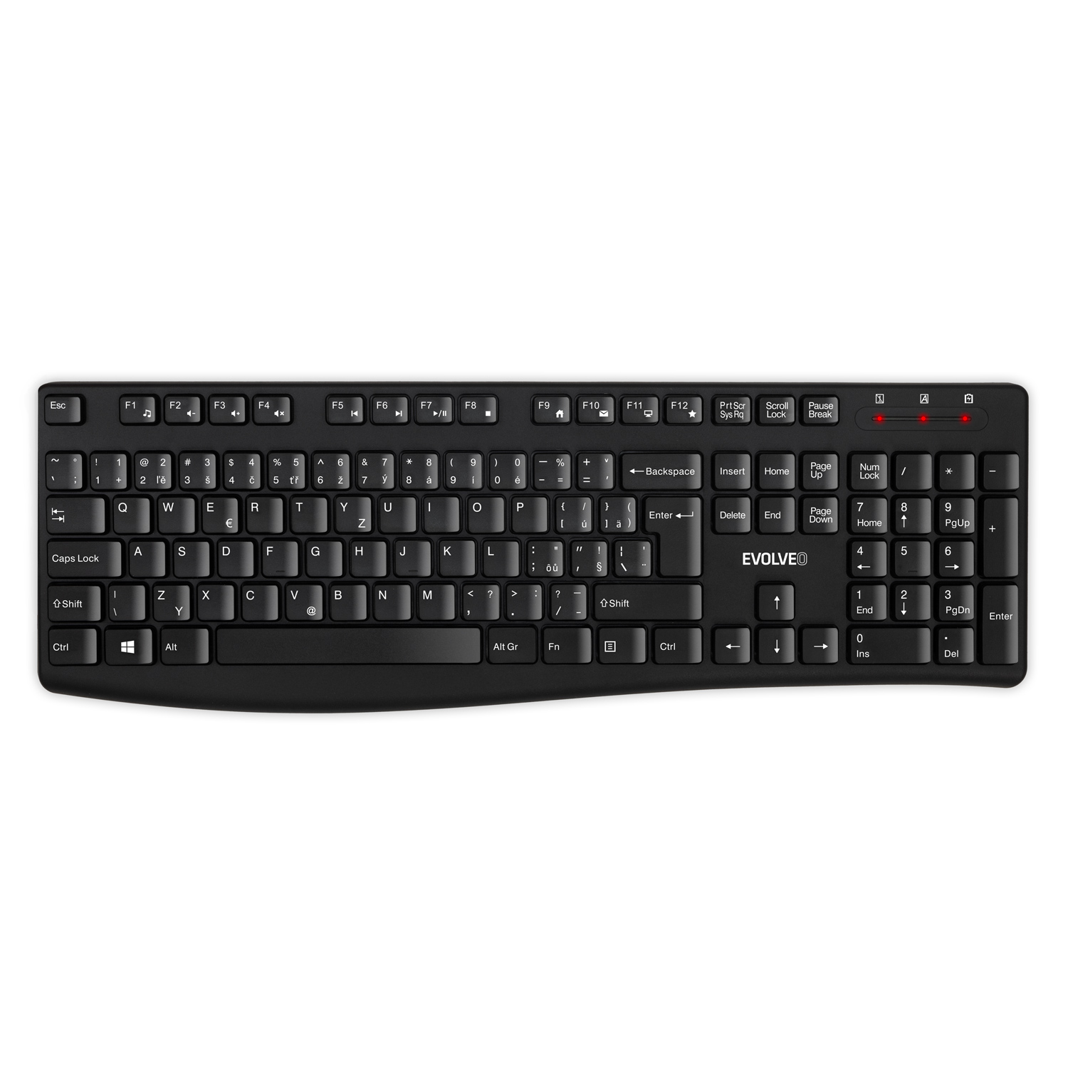 EVOLVEO K1050, tichý set bezdr. klávesnice a 