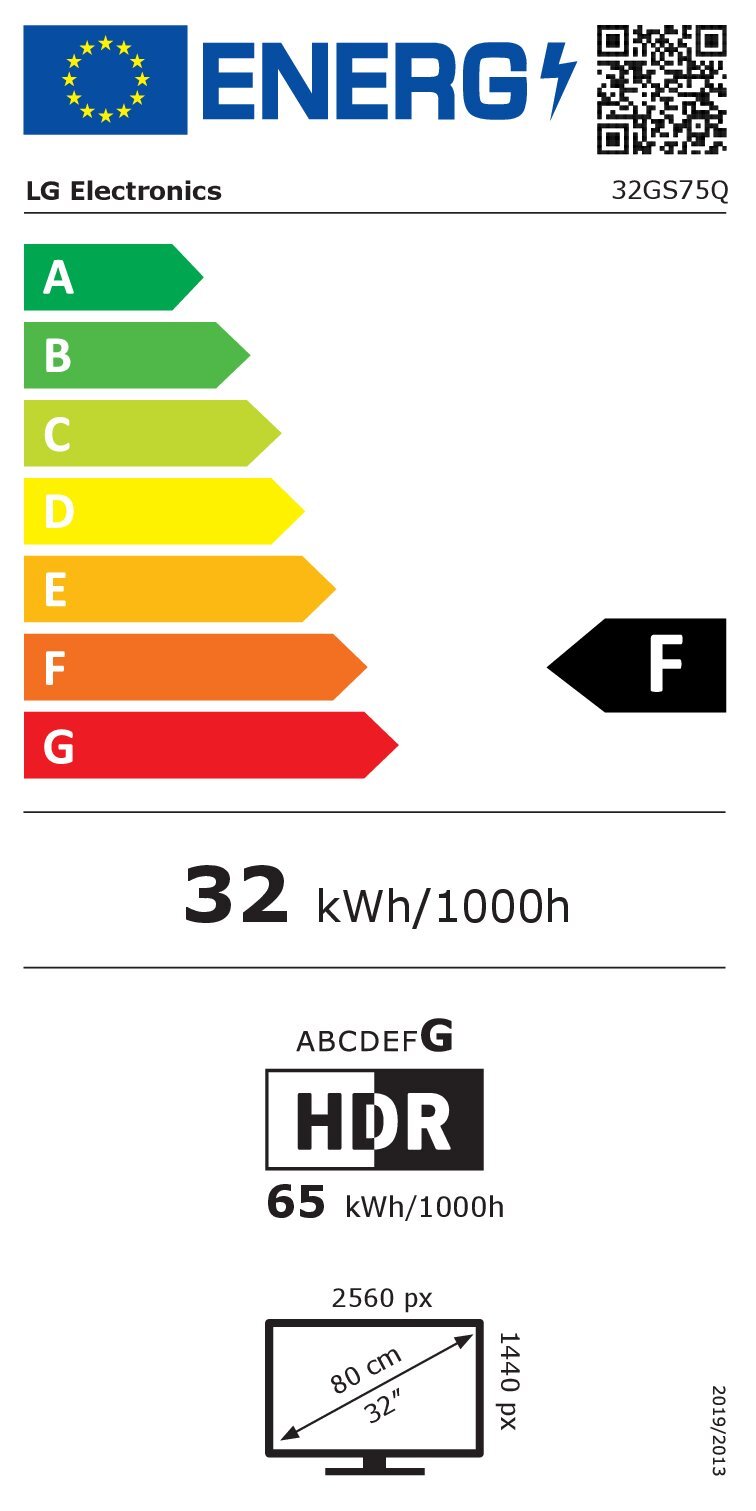 LG UltraGear/ 32GS75Q-B/ 32"/ IPS/ QHD/ 180Hz/ 1ms/ Black/ 2R 
