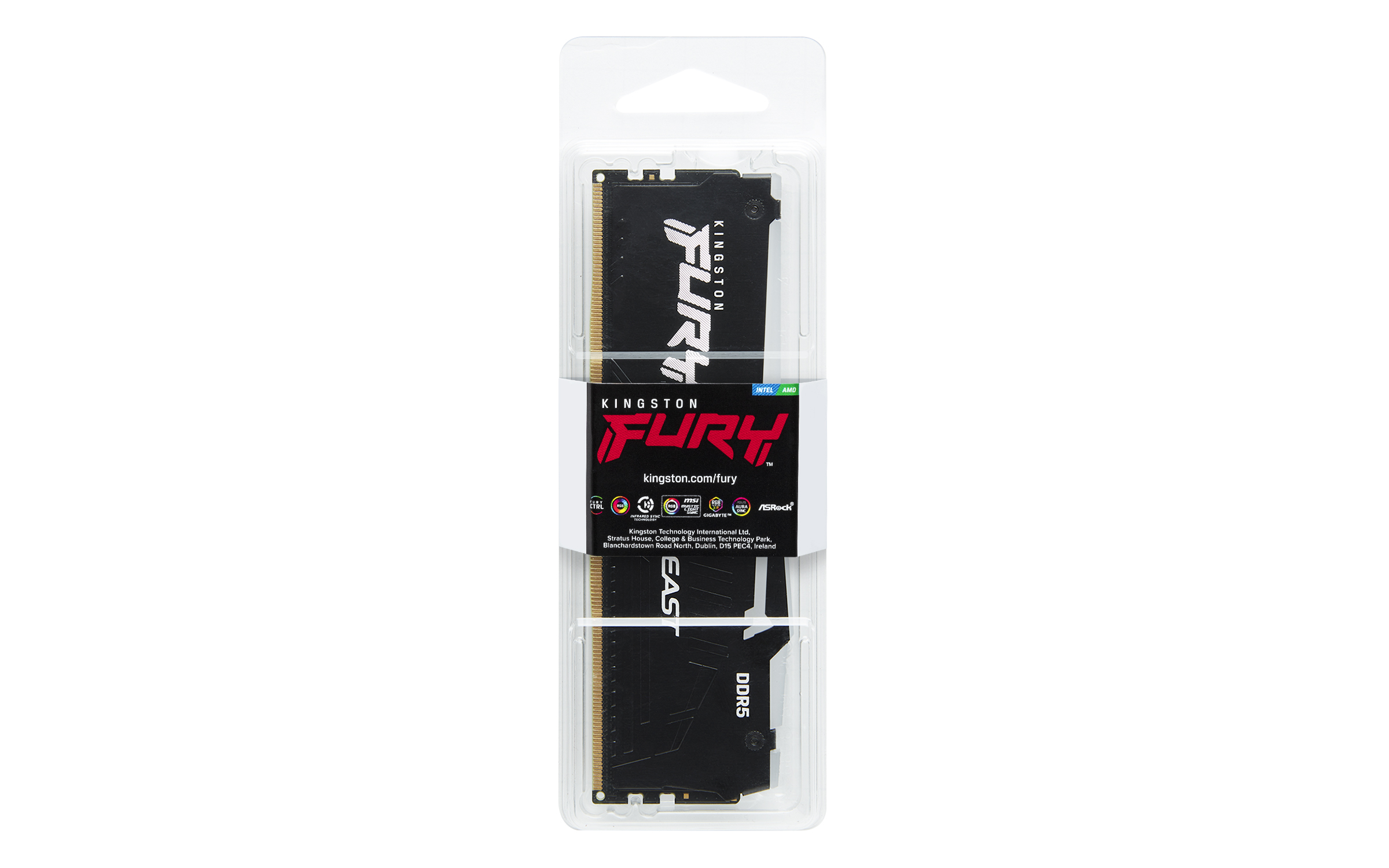 Kingston FURY Beast EXPO/ DDR5/ 16GB/ 6000MHz/ CL36/ 1x16GB/ RGB/ Black 